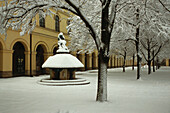 Court Garden in winter, Munich, Bavaria, Germany