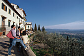 Blick von der Via Panoramica, Fiesole, Toskana, Italien