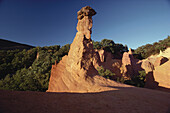 Rocks, rock formation, Ochre cliffs, Colorado Provencal , near Roussillon, Luberon Mountains, Provence, France