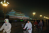 Kaiserpalast bei Nacht, Verbotene Stadt, Tor des himmlischen Friedens, Peking, China