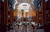 Lobby of the World Financial Center decorated for the holiday season, Manhattan