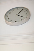 Low angle view at a clock, Munich, Bavaria, Germany