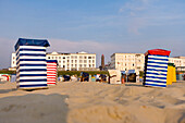 Beach chairs on the beach, Borkum, East Frisia, North Sea, Lower Saxony, Germany