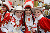 Funnkenmariechen bei Fuldaer Rosenmontagsumzug, Fulda, Rhön, Hessen, Deutschland, Europa