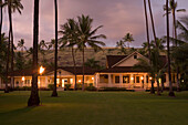Abendstimmung im Waimea Plantation Cottages Resort, Waimea, Kauai, Hawaii, USA