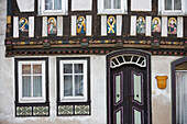 Timberframe Fassade of Elf-Apostel-Haus 11 Apostles House, Tann, Rhoen, Hesse, Germany