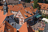 Blick vom Schlitzer Hinterturm, Schlitzerländer Trachten- und Heimatfest, Schlitz, Vogelsberg, Hessen, Deutschland, Europa