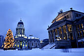 Gendarmenmarkt with concert hall and German Cathedral at Winter, Berlin, Germany