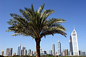Skyline Sheikh Zayed Road, Dubai, Vereinigte Arabische Emirate, VAE