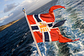 Flag, Hurtigrute, North Norway, Norway