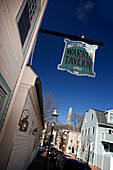 A sign showing Warren Tavern, Charleston, Massachusetts, USA