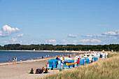 Beach, Beach chairs, Boltenhagen, Baltic Sea, Mecklenburg-Western Pomerania, Germany