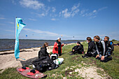 Kite Surf School, Pepelow, Baltic Sea, Mecklenburg-Western Pomerania, Germany