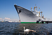 Museum, Ship, River Warnow, Rostock, Baltic Sea, Mecklenburg-Western Pomerania, Germany