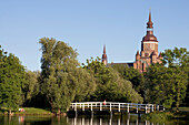 Nikolaikirche, Knieperteich, Stralsund, Ostsee, Mecklenburg-Vorpommern, Deutschland
