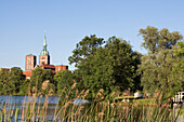 Nikolaikirche, Knieperteich, Stralsund, Ostsee, Mecklenburg-Vorpommern, Deutschland