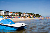 Pedalo, Beach, Bansin, Usedom, Baltic Sea, Mecklenburg-Western Pomerania, Germany