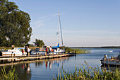 Harbour, Karnin, Backwater, Usedom, Baltic Sea, Mecklenburg-Western Pomerania, Germany