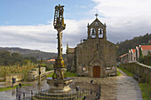 Kirche von Hio und Kreuz, Cruceiro, Hio, Halbinsel von Morrazo, Rías Bajas, Galicien, Spanien