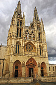 West fassade of the Cathedral Santa Maria, Burgos, Castilla Leon, Spain