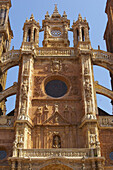 Außenansicht der Kathedrale Santa María, Astorga, Kastilien-Leon, Spanien
