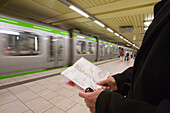 public transport, tram, üstra, Hanover's public transport authority, underground station Kröpcke, Hanover, Lower Saxony, Germany, MR
