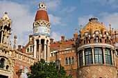 Hospital de la Santa Creu i Sant Pau, Moderne, Architekt Lluís Domènech i Montaner, Eixample, Barcelona, Katalonien, Spanien