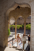 Pati dels Tarongers, Palau de la Generalitat, Barri Gotic, Ciutat Vella, Barcelona, Spain