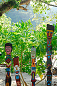 Moken totem poles at Mai Ngam beach, Surin Islands Marine National Park, Ko Surin, Thailand