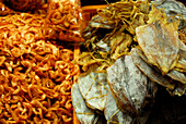 Dried shrimps and squid at the main market, Phuket Town, Thailand