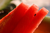 Close up of watermelon slices, beach restaurant Same Same but Different, Ao Kantiang, Ko Lanta, Thailand