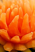 Kunstvoll verzierte Papaya, Blume, Blüte, Hotel Rayavadee, Hat Phra Nang, Krabi, Thailand