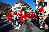 Traditionelles Fastnachtskostüm mit Holzmaske, Elzach, Schwarzwald, Baden-Wuerttemberg, Deutschland