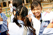 Schoolchildren, Little India, Singapore