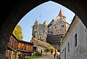 Main entrance, Castle Pernstejn, Czech Republic