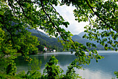 View over lake Kochelsee, Upper Bavaria, Bavaria, Germany