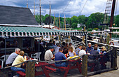 A bistro in the port of Camden, Maine, ,USA