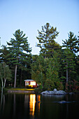 Abendimpression am Lake Millinocket in Maine, ,USA