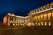 Royal Palace on Castle Hill at Night, Buda, Budapest, Hungary
