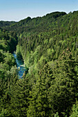 Die Mangfall bei Weyarn, Kayak wochenende für Anfänger, auf der Mangfall, Oberbayern, Deutschland