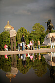 Der eherne Reiter, Isaakskathedrale im Hintergrund, Sankt Petersburg, Russland