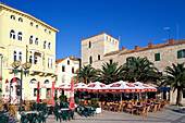 Pavement Cafe, Trg Municipium Arba, Rab, Rab island, bay of Kvarner, Croatia
