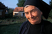 Portrait of an old woman, Nature Park Lonjsko Polje, Cigoc, Sisak-Moslavina, Croatia