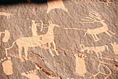Petroglyphs, Native American art. Canyonlands National Park. Utah, USA