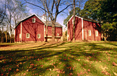 Red barns. Bucks County, Pennsylvania, USA
