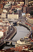 Arenal Bridge and City Hall, Bilbao, Basque Country, Spain