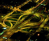 Eisenhower and Kennedy expressways crossing. Chicago. USA