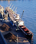 Cargo ship at port. Barcelona. Spain