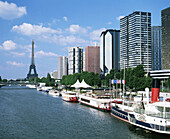 Seine River and Eiffel Tower. Paris. France
