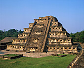 Niches Pyramid at the old city of El Tajin. Veracruz state. Mexico